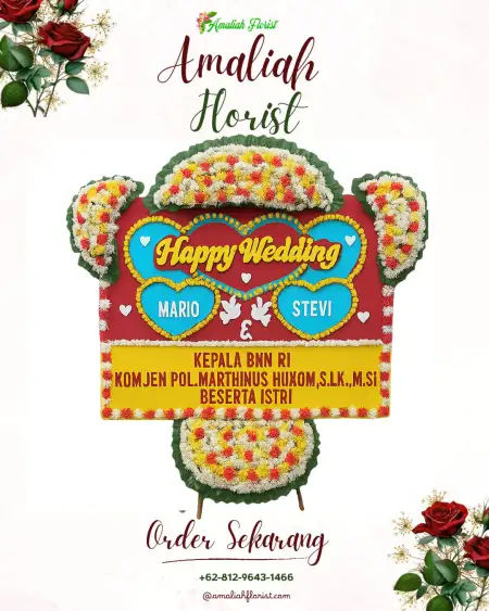 Papan Bunga Pernikahan Donosari